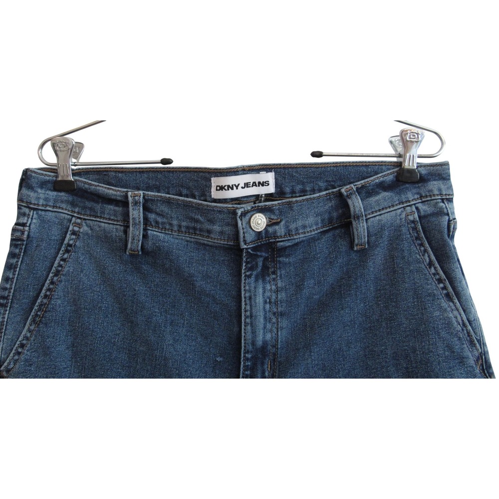 DKNY Jeans Womens Size 30 High Rise Flare Leg Blue Medium‎ Wash Denim Stretch - Picture 2 of 8